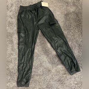 Black leather pants